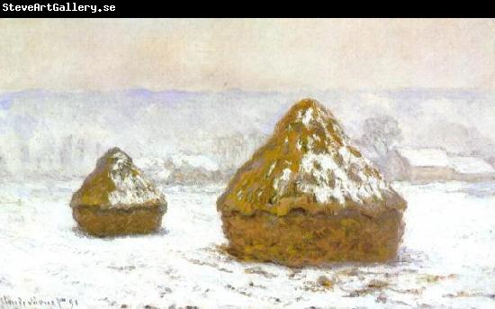 Claude Monet Grainstack, White Frost Effect